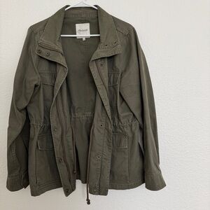 Madewell army green military style cotton jacket